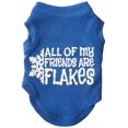 thumbnail image 3 of All My Friends Are Flakes Screen Print Shirt Blue Xs (8), 3 of 3