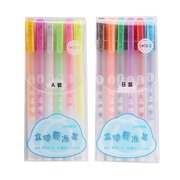 RKSTN Gel Pens Office Supplies 10 Color Christmas Ballpoint Pen Push Type Color Multifunction Marker 2ML Writing Pens Pencils Back to School Supplies
