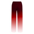 thumbnail image 4 of Red Brunch for Ladies Fall Summer Faux Gauze Linen Gradient Loose Fit Ruched High Cut Flared Wide Leg Trousers Pants Womens 2025 S, 4 of 5
