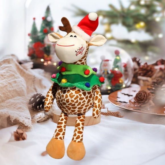 Christmas Plush Deer, Soft Holiday Decorations, Cute Elk Ornaments for Shelf Sitter, Festive Gift for Home or Seasonal Centerpiece