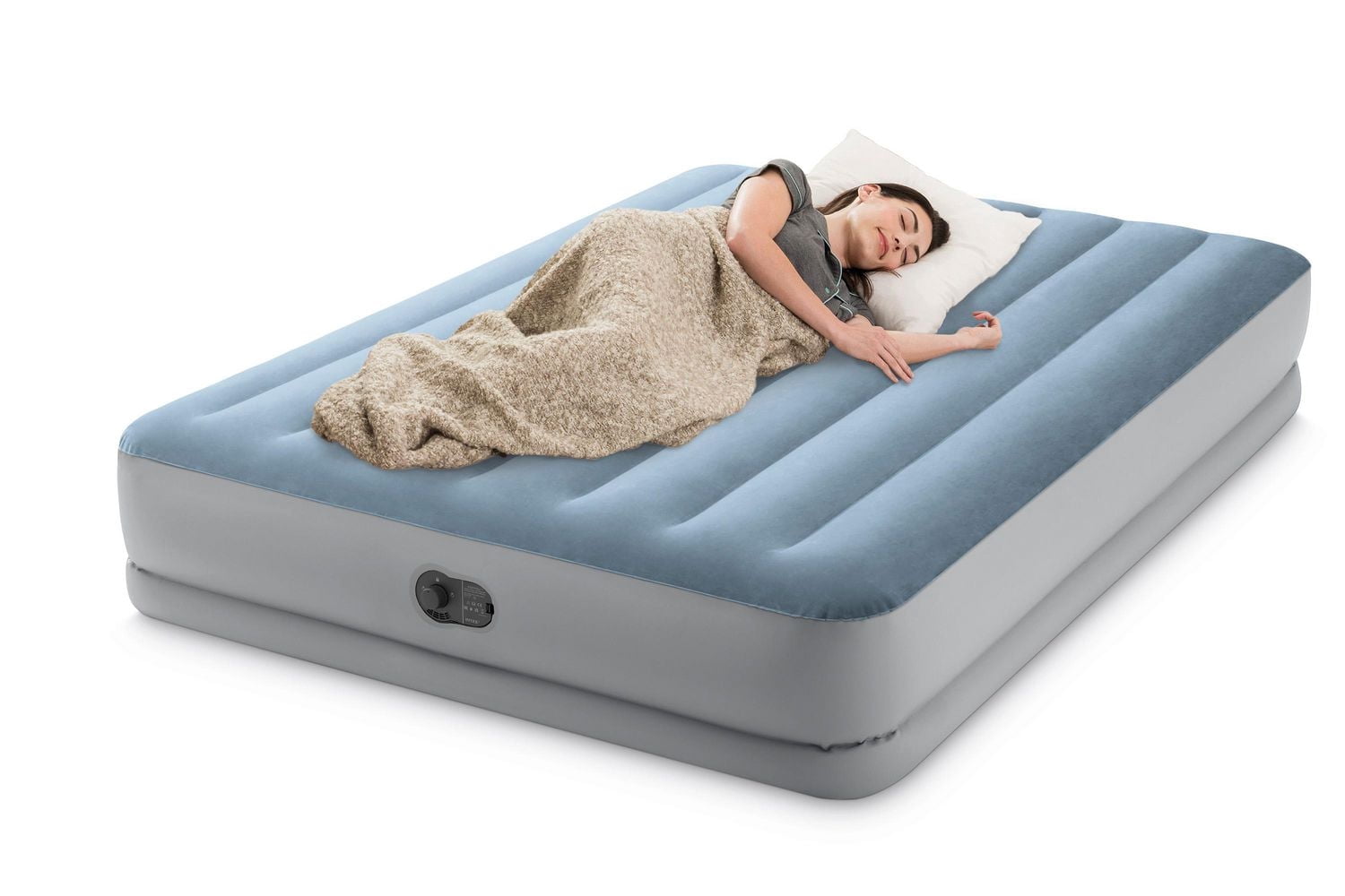 Matelas pneumatique Intex Dura-Beam® Plus Comfort 14" Queen avec pompe USB intégrée