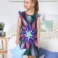 thumbnail image 4 of Vsdgher Nuisettes Colorées Abstraites pour Filles, Tout-Petits, Manches Courtes Volantées, Chemise de Nuit, Robe de Nuit, Tenue de Sommeil, Pyjamas pour Fête Pyjama - Moyen, 4 of 6