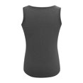 thumbnail image 5 of MIASHUI Débardeur Sans Manches pour Femmes, Décontracté, Col Rond, à Empiècements, à Boutons, Haut Basique, Gris Foncé, S, 5 of 5