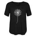 thumbnail image 4 of Pompotops Femmes Mode Décontractée Chemises Imprimées Manches Courtes T-Shirt Ample Hauts Blouse, 4 of 4