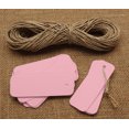 thumbnail image 1 of 100 Pcs Rectangular Shape Blank Tags Bonbonniere Wedding Favor Hang Tag with Free Natural Jute Twine - Colours Available, 1 of 7