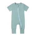 thumbnail image 1 of EDFBUYKRS Baby Rompers Footless Pajamas Zipper Short Sleeve Sleeper Jumpsuit, 1 of 2