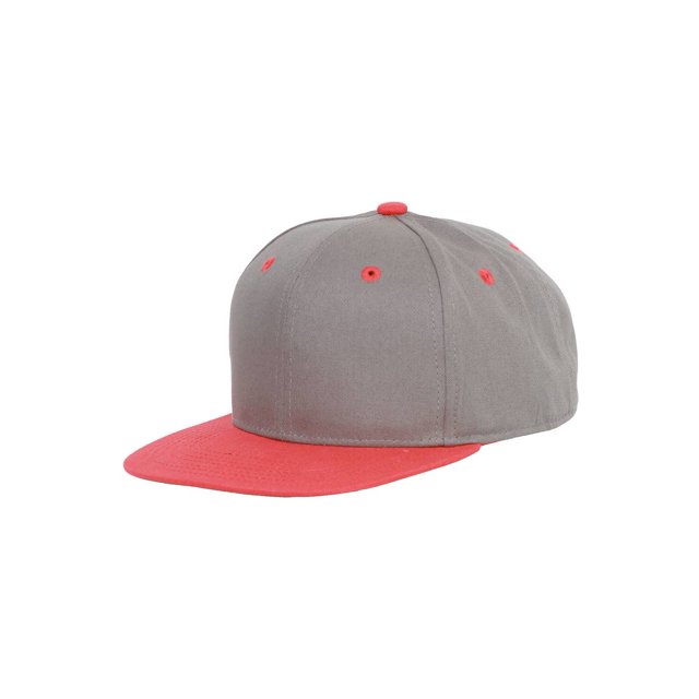 CTH Vintage Snapback Cap Hat 2 Tone (Grey Red)