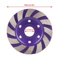 thumbnail image 3 of Meule à Segments 100mmx5mm Disque Meuleuse d'Angle 6 Trous Rangée de Coupes Meule Granit Meule de Coupe pour Marbre Béton Pierre, 3 of 8