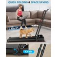 thumbnail image 3 of Walking Pad with Incline, 2.5HP Under Desk Treadmill for Home & Office, 2-in-1 Compact Walking & Jogging Machine with Remote Control & LED Display, 3 of 7