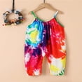 thumbnail image 2 of Toddle Sleeveless Jumpsuit with Tie-dye Pattern Printing Elastic Closure Clothing, 2 of 2