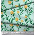 thumbnail image 3 of Soimoi Cotton Cambric Fabric Leaves & Rose Floral Decor Fabric Printed Yard 56 Inch Wide, 3 of 3