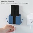 thumbnail image 3 of Wall-mounted remote control TV air conditioner remote control panel storage box bedside mobile phone charging bracket storage rack (pink), 3 of 14
