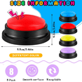 thumbnail image 1 of 8 PCS Answer Buzzers Button Answer Buzzer Game Show Buzzer Recordable Button Classroom Buzzers for Christmas Team Party, 1 of 6