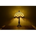 thumbnail image 4 of Tiffany Style Table Lamp Bedside LED Desk Lamp Shades Bedroom Stained-Glass 18.1'' Height Multi-color, 4 of 4
