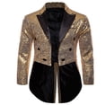 thumbnail image 1 of Costume pour Homme Paillettes Brillantes Col Rabattu Bal Queue-de-Pie Smoking, 1 of 5