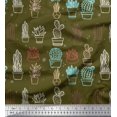 thumbnail image 1 of Soimoi Georgette Viscose Fabric Dot & Cactus Tree Decor Fabric Printed Yard 42 Inch Wide, 1 of 3