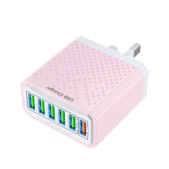 6 Ports USB Charger 3.1A Fast Charger 6 in 1 Multi Charger US Plug Charger Adapter