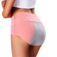 thumbnail image 1 of Pxiakgy Culottes pour Femmes Culottes Unies Taille Haute Grande Version Coton Anti-Fuite Conservatrices Taille Basse Culottes Physiologiques Femmes Rouge Pastèque + TG, 1 of 4