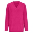 thumbnail image 3 of Timegard Hauts pour Femmes Manches Longues Col en V Tricot Confortable chandail-Over Automne Hiver Décontracté Ample Chaud Hauts, 3 of 5