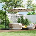 thumbnail image 4 of Gymax Parasol Déporté de Patio 10 Pi avec Base en X, Inclinaison Infinie et Rotation à 360° Beige, 4 of 10