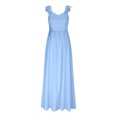 thumbnail image 3 of Jusqu'à 65 % de Réduction! Robes de Mode d'Été pour Femmes 2024 Grande Taille Sans Manches en Dentelle avec Bretelles Tube Top en Gaze Robe Longue Rétractable, 3 of 5