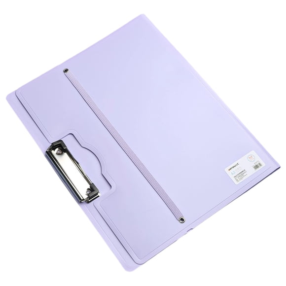SLYNSHome Dossier à Pince en Plastique, A3 9.5x12.4 Pouces Classeur Pliable avec Porte-Stylo Couverture de Fichiers Dossier de Travail Pinceboards Fournitures de Bureau - Violet