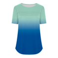 thumbnail image 5 of TNDBKQWR T-Shirts Pas Chers pour Femmes Hauts d'Été pour Dames Chemisiers pour Femmes T-Shirts à Col Rond pour Femmes Haut Mignon Hauts d'Entraînement pour Femmes, Multicolore-7, P, 5 of 5