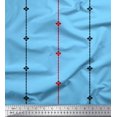 thumbnail image 2 of Soimoi Blue Poly Georgette Fabric Pannahazar Jamdani Fabric Prints By Yard 52 Inch Wide, 2 of 2