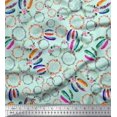 thumbnail image 1 of Soimoi Polyester Crepe Fabric Wreath & Dream Catcher Home Decor Print Fabric by Yard 52 Inch Wide, 1 of 3