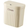 thumbnail image 2 of Lipstore Kitchen Compost Bin Trash Bin Waterproof Rubbish Container Hanging Small Trash Cream Color L, 2 of 8