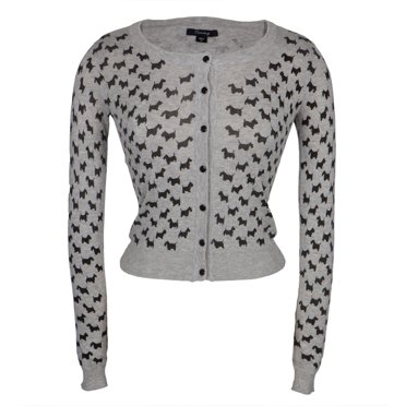 Scottish Terrier Cardigan à Manches Longues pour Femmes