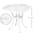 thumbnail image 3 of Outsunny Outdoor Side Table Cast Aluminum End Table with Umbrella Hole, 3 of 10