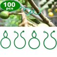 thumbnail image 1 of 100pcs Garden Plant Clip Reusable Fruits Tomato Vine Grow Support Holder Straps, 1 of 9