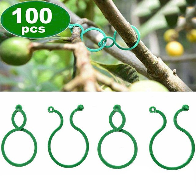 100pcs Garden Plant Clip Reusable Fruits Tomato Vine Grow Support Holder Straps