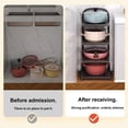 thumbnail image 4 of TopLLC Adjustable Home Kitchen Storage Rack For Pots And Pans With Strong Load-Bearing Capacity Ventilated Design Kitchen Organizer wire shelving, 4 of 6