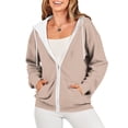thumbnail image 2 of Timegard Vestes à Capuche Zippées pour Femmes Manches Longues Chandails en Molleton Décontractés Mode Automne avec Poches, 2 of 7