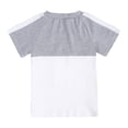 thumbnail image 4 of Fall Saving! HVOBTTY Girls Casual 2 Piece Short Sleeve Set, Girl's Solid Color Threaded Round Neck Short Sleeved and Shorts 2-Piece Set Gray, 100, 4 of 4
