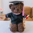 thumbnail image 1 of HWRETIE Graduation Teddy Bear 2023 Plush Toy With Black Graduation Cap 11.8 Inch College Graduation Gift Decoration, 1 of 1