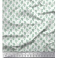 thumbnail image 1 of Soimoi Green Rayon Fabric Pecan Leaves Decor Fabric Printed Yard 42 Inch Wide, 1 of 3