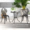thumbnail image 4 of Outsunny 3 Pieces Patio Bistro Set for Balcony, Bronze, 4 of 10