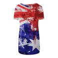 thumbnail image 5 of EQWLJWE Hauts d'Été pour Femmes Hauts pour Femmes Liquidation T-shirt Décontracté pour Femmes Jour de l'Indépendance Imprimé Col Rond Manches Courtes Pull Blouse Hauts, 5 of 5