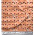 thumbnail image 1 of Soimoi Moss Georgette Fabric Check,Tropical Leaves & Flamingo Bird Print Fabric by Yard 42 Inch Wide, 1 of 1
