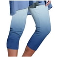 thumbnail image 1 of Yuyuzo Womens Plus Size Capris High Waisted Straight Leg Solid Color Bottom Capri Pants for Women 3/4 Slacks, 1 of 5