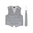 thumbnail image 1 of Omega Button Vest + Matching Tie - Grey/White - 2X-Large, 1 of 1