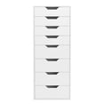 thumbnail image 3 of Homfa Commode Compacte à 8 Tiroirs pour Chambre à Coucher pour Petits Espaces, Haute Commode en Bois, Blanc, 3 of 8