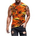 thumbnail image 2 of EGNMCR Débardeurs Homme Nouvelle Mode Décontractée Débardeur Sans Manches pour Homme Col Rond Imprimé Hawaïen Sport Col Rond, 2 of 5