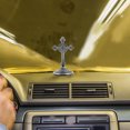 thumbnail image 2 of Standing Crucifix with Adhesive Base Tabletop Metal Catholic Cross Decoration, 2 of 8
