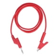 thumbnail image 1 of Banana Plug Test Leads, Electrical Portable Test Flexible Brass Cable Injection Molding Silicone Sheath  For Car Battery Red, 1 of 8