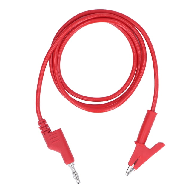 Banana Plug Test Leads, Electrical Portable Test Flexible Brass Cable Injection Molding Silicone Sheath For Car Battery Red
