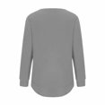 thumbnail image 3 of KIHOUT Hauts pour Femmes de Printemps et d'Hiver Mode Chandail à Enfiler Col Rond Manches Longues Chemisiers Unis Chandails Sans Capuche, 3 of 6